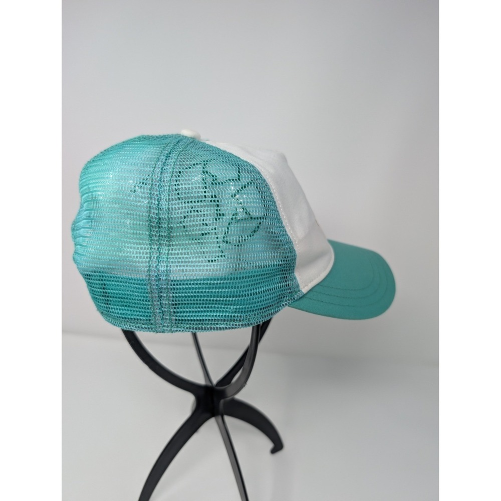 Patagonia Women's Teal & White Mountain Scene Trucker Hat Snapback - Picture 5 of 11